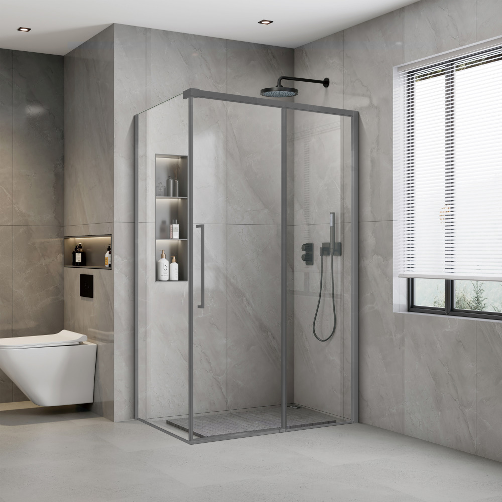 Soft Close NEW Gun Metal Light