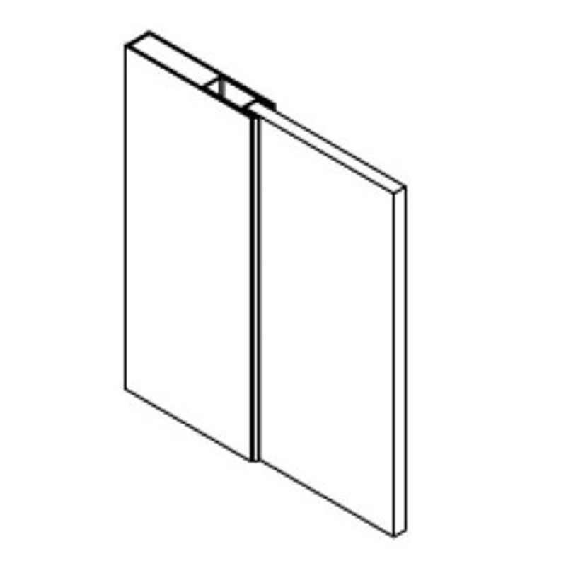 Wandprofiel L 200 x 5 cm incl. set beugelhouders