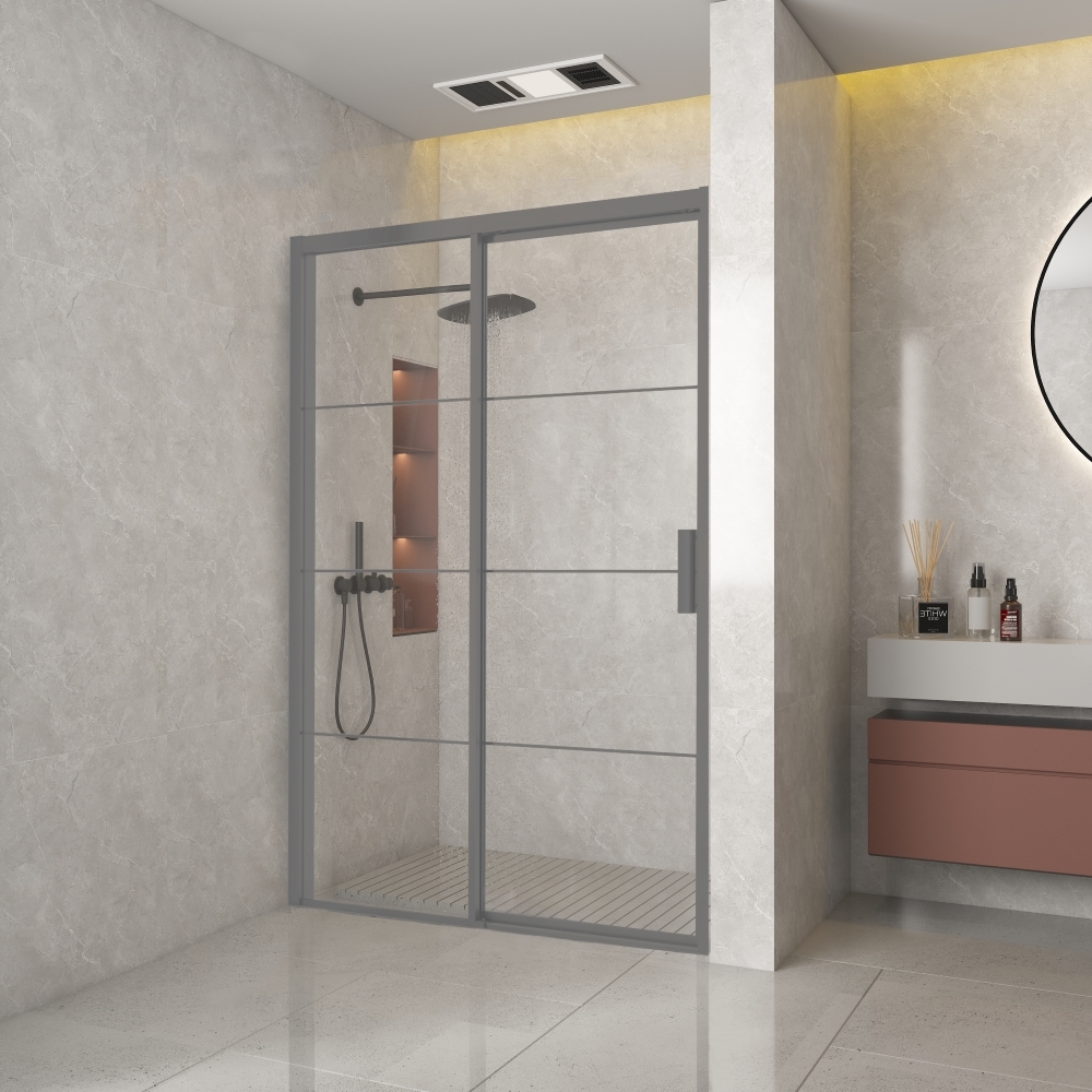 GML Linea Soft Close FFF nis, vast glas L 120*200 GM LIGHT