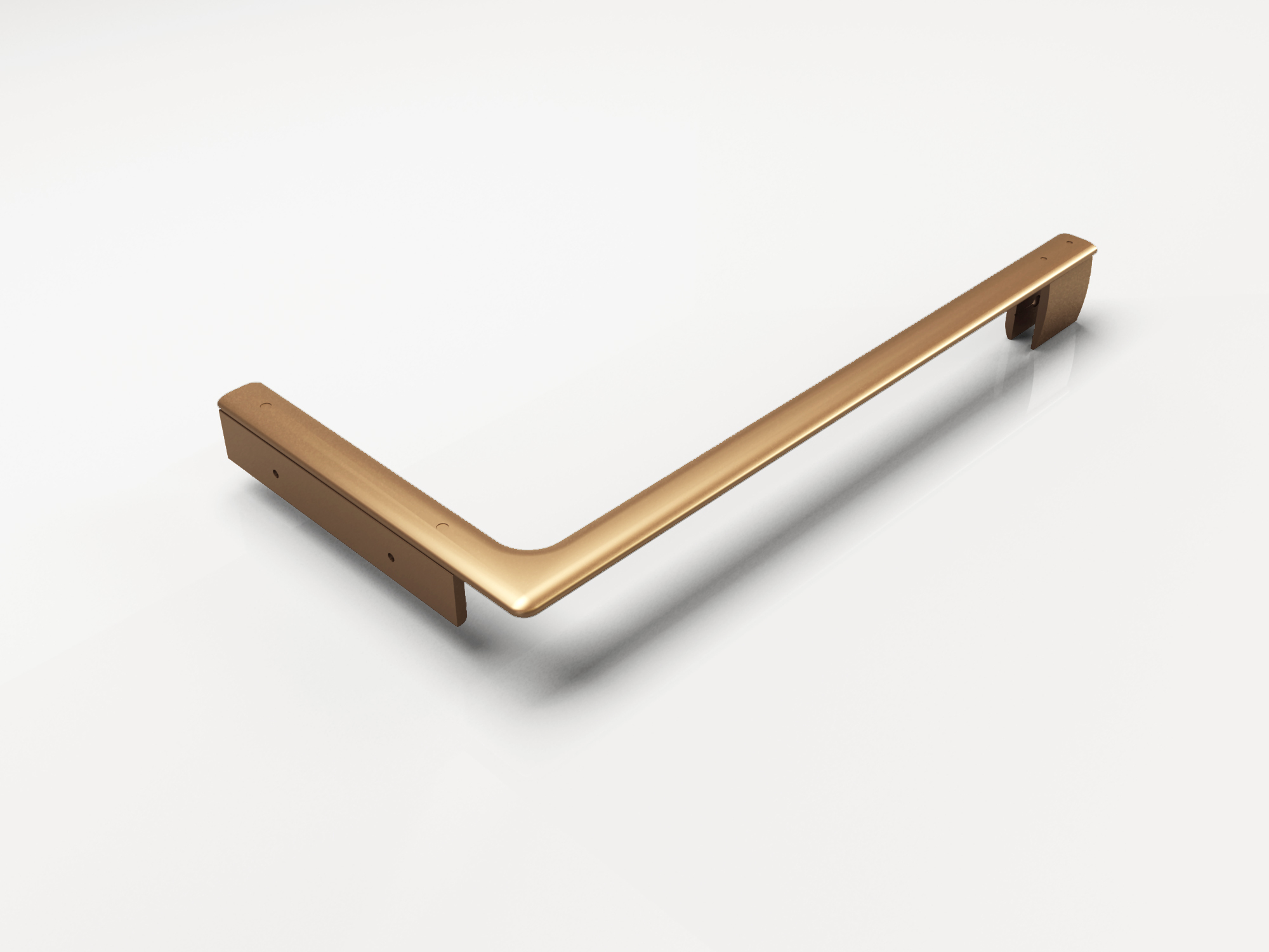 Hoekbeugel 40 cm, haaks Brushed Copper NEW